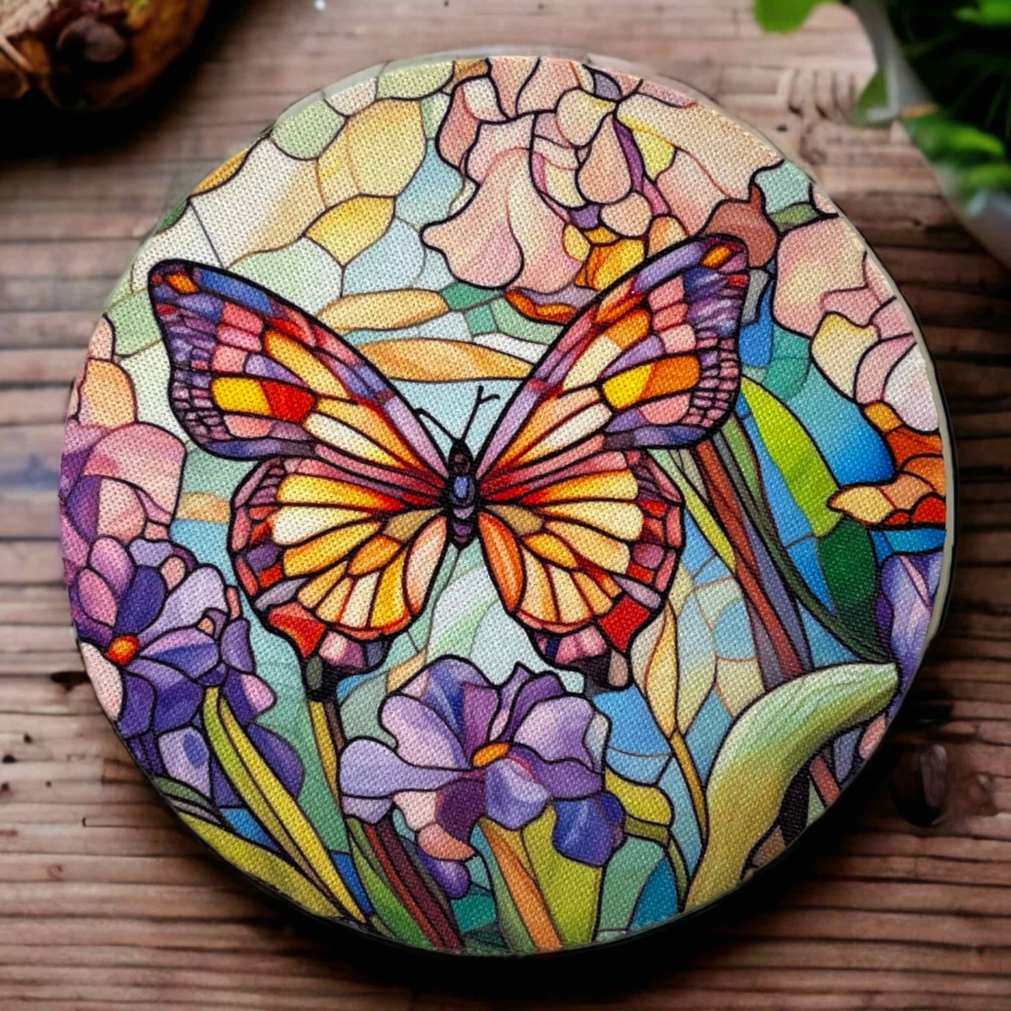 Colourful Butterfly Design - Neoprene Coaster - Laser Design Creations