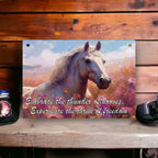 ‘Embrace the Thunder of Hooves’ - Inspirational Horse Quote - Aluminium Metal Sign - Laser Design Creations