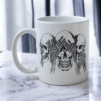 ‘See No Evil’ Skeleton / Skull Design Mug - Laser Design Creations