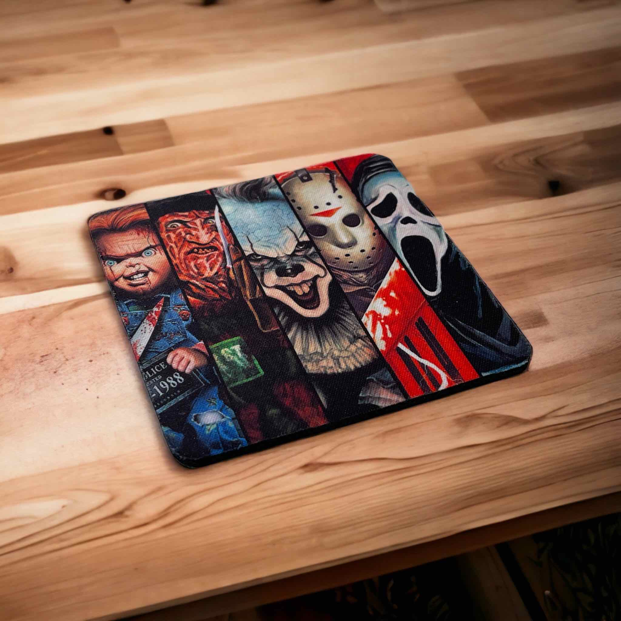 Horror Movie Characters - Neoprene Coaster - Laser Design Creations
