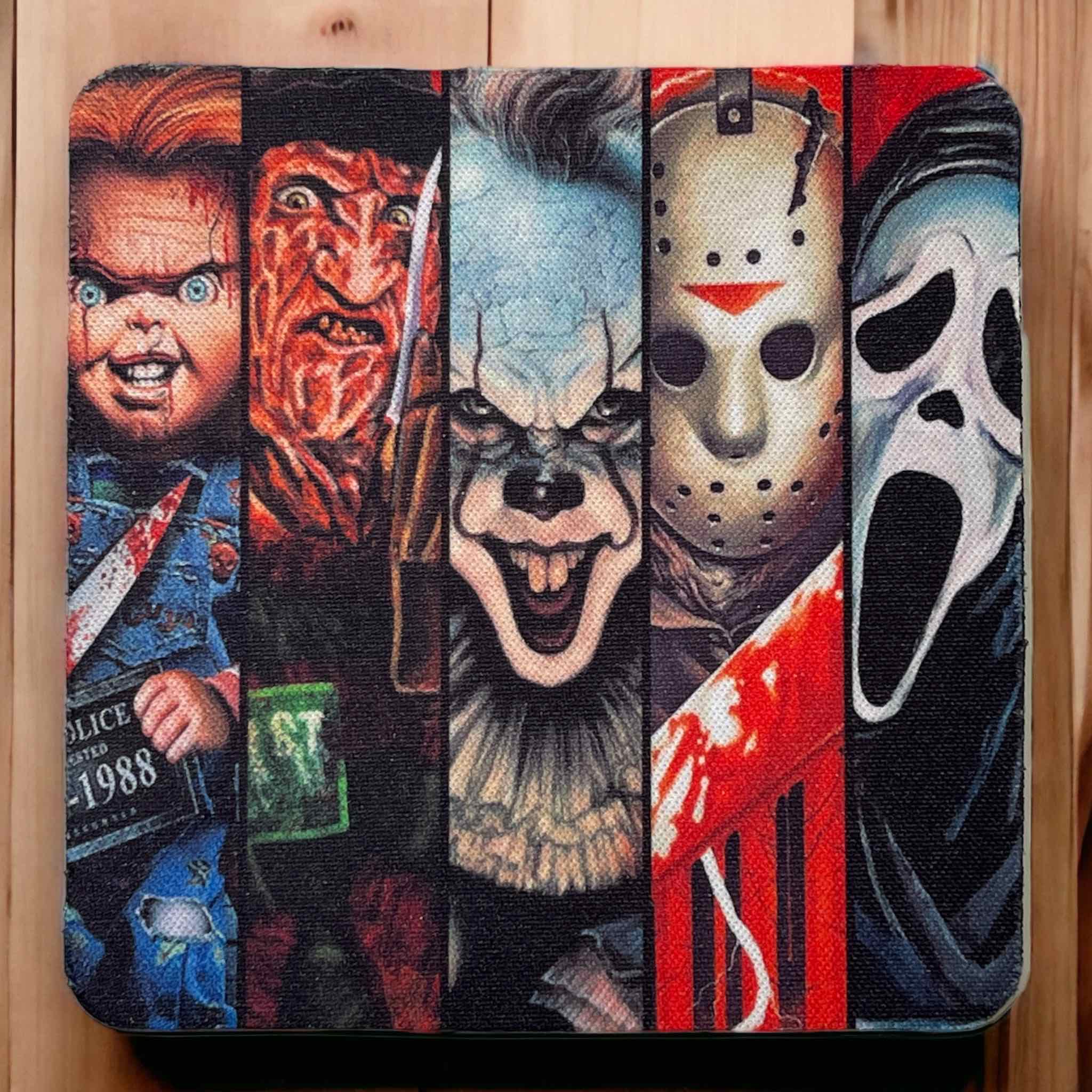 Horror Movie Characters - Neoprene Coaster - Laser Design Creations