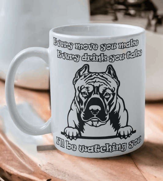 'American Pitbull' Dog Design Mug - Laser Design Creations