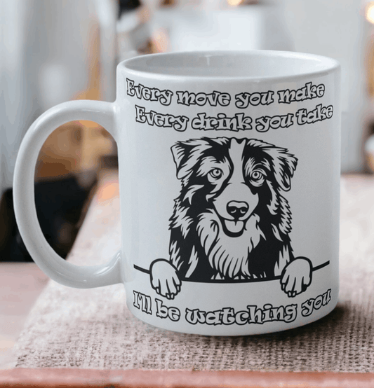 'Australian Collie' Dog Design Mug - Laser Design Creations