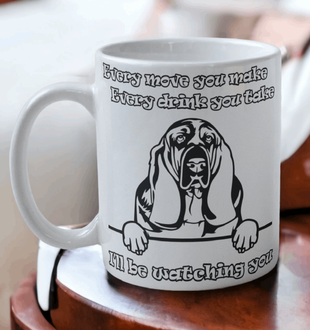 'Basset Hound' Dog Design Mug - Laser Design Creations