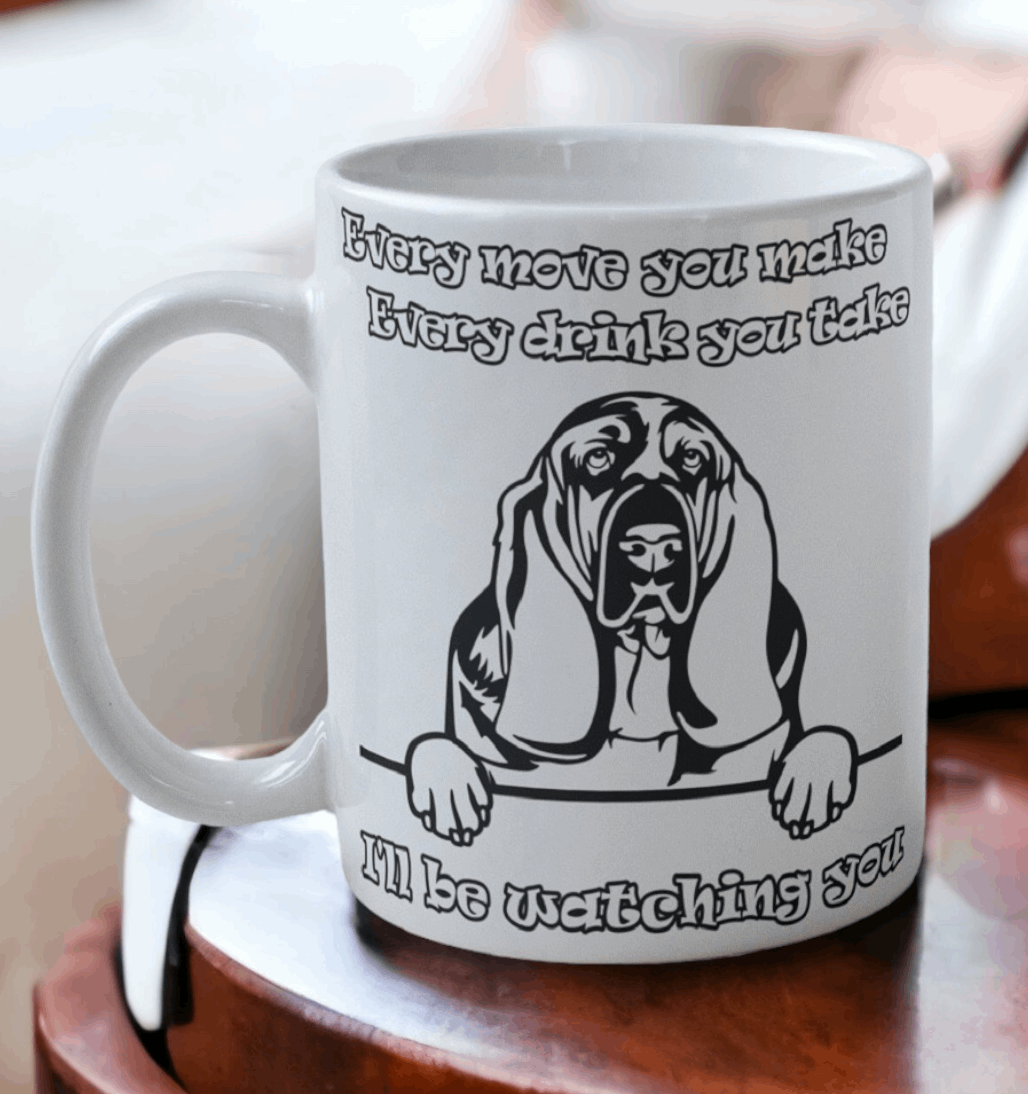 'Basset Hound' Dog Design Mug - Laser Design Creations