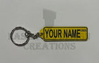 Personalised - Street Sign Acrylic Keyring - Laser Design Creations
