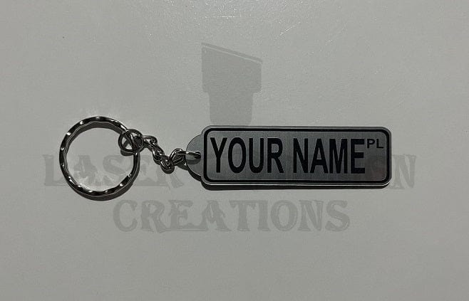 Personalised - Street Sign Acrylic Keyring - Laser Design Creations