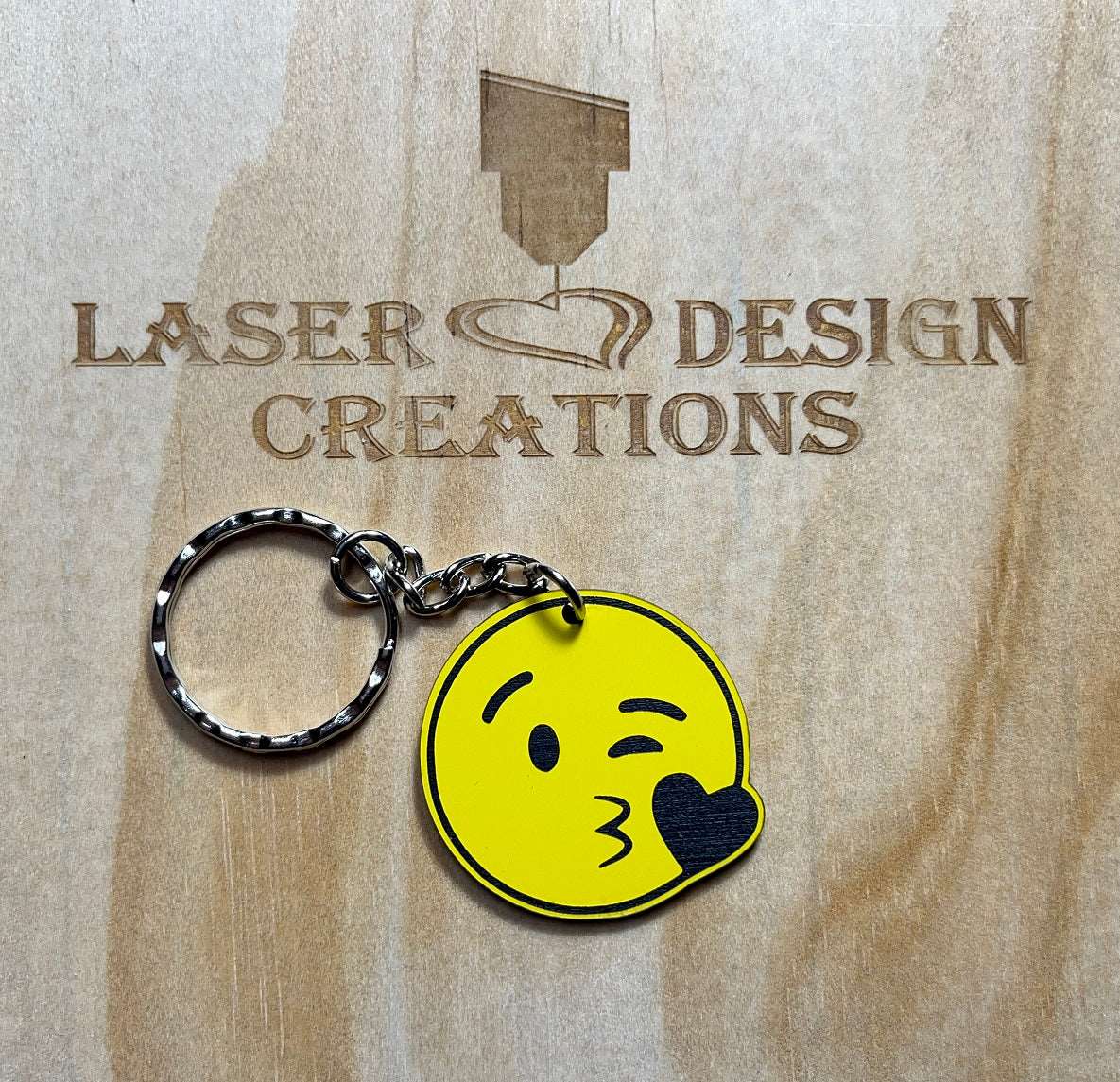 Emoji Design Acrylic Keyrings - Laser Design Creations