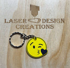 Emoji Design Acrylic Keyrings - Laser Design Creations