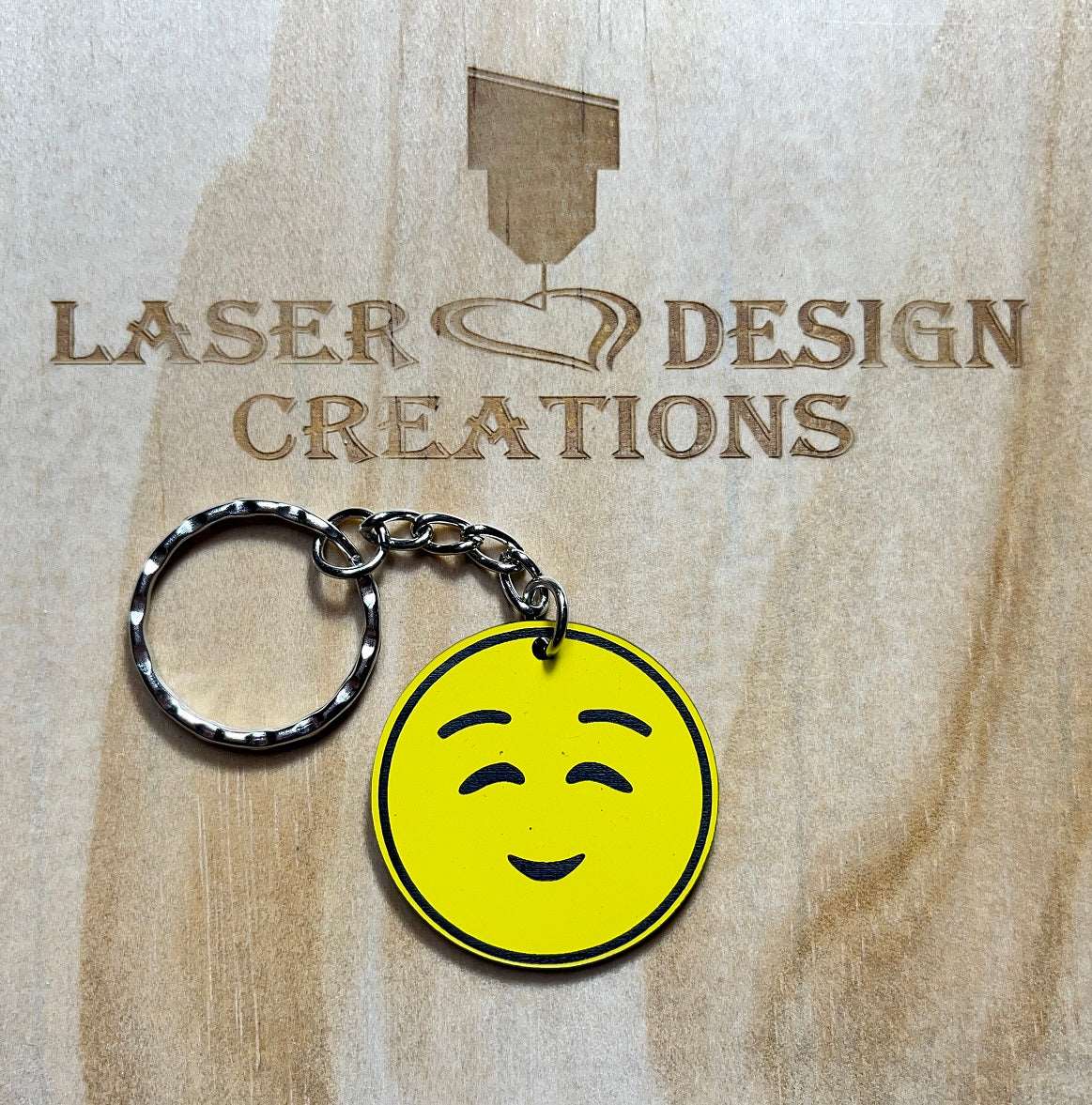 Emoji Design Acrylic Keyrings - Laser Design Creations