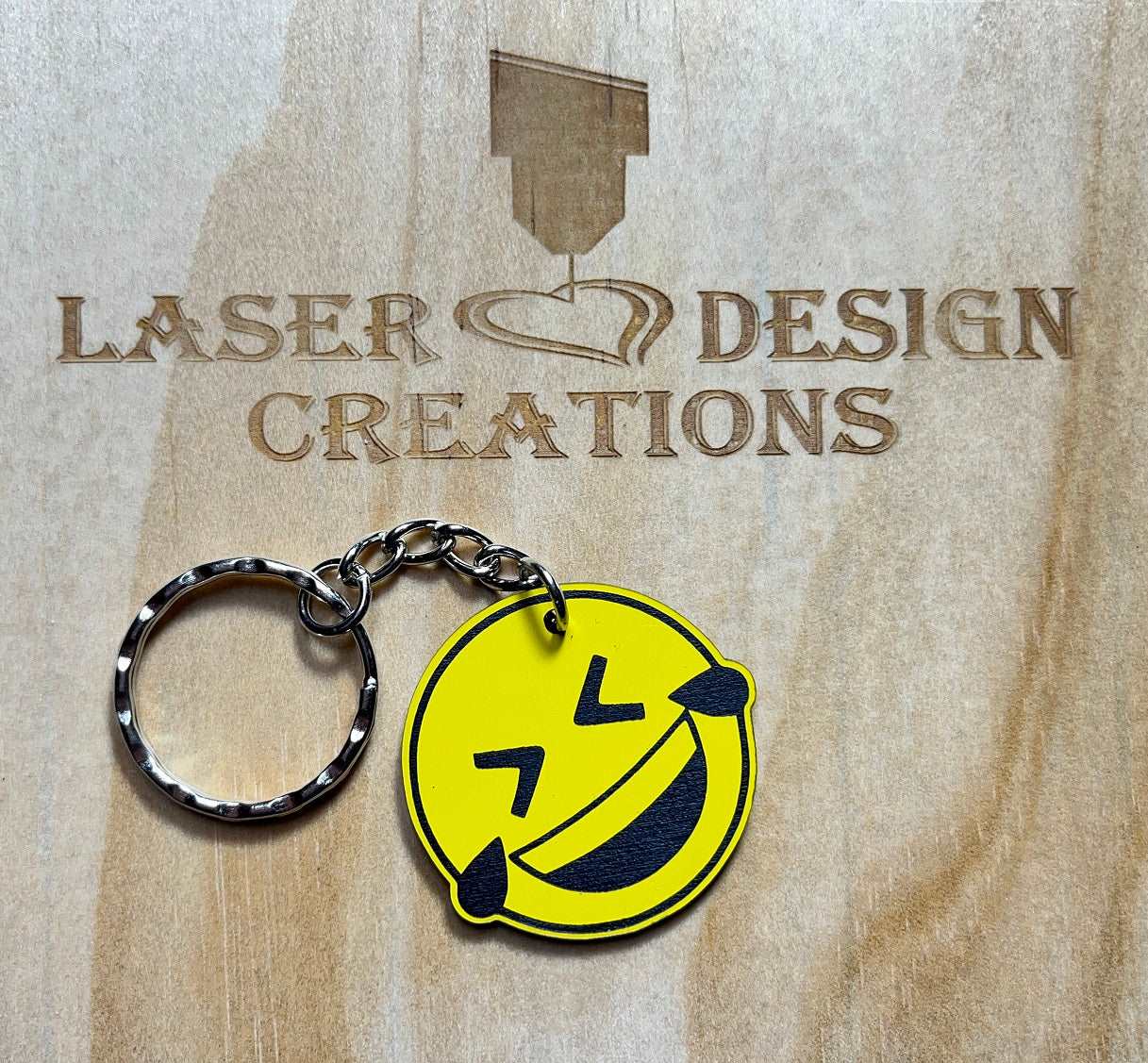 Emoji Design Acrylic Keyrings - Laser Design Creations