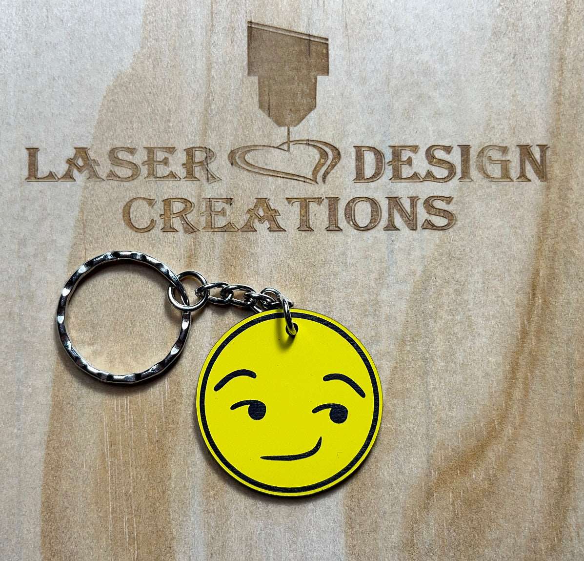 Emoji Design Acrylic Keyrings - Laser Design Creations