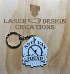 Corona / Covid-19 ‘Anti-Vax Squad’ Design Keyring - Laser Design Creations