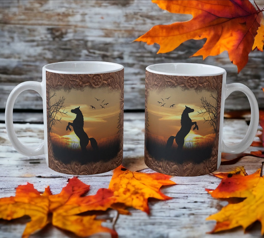 'Wild Horse Sunset' Design Mug - Laser Design Creations