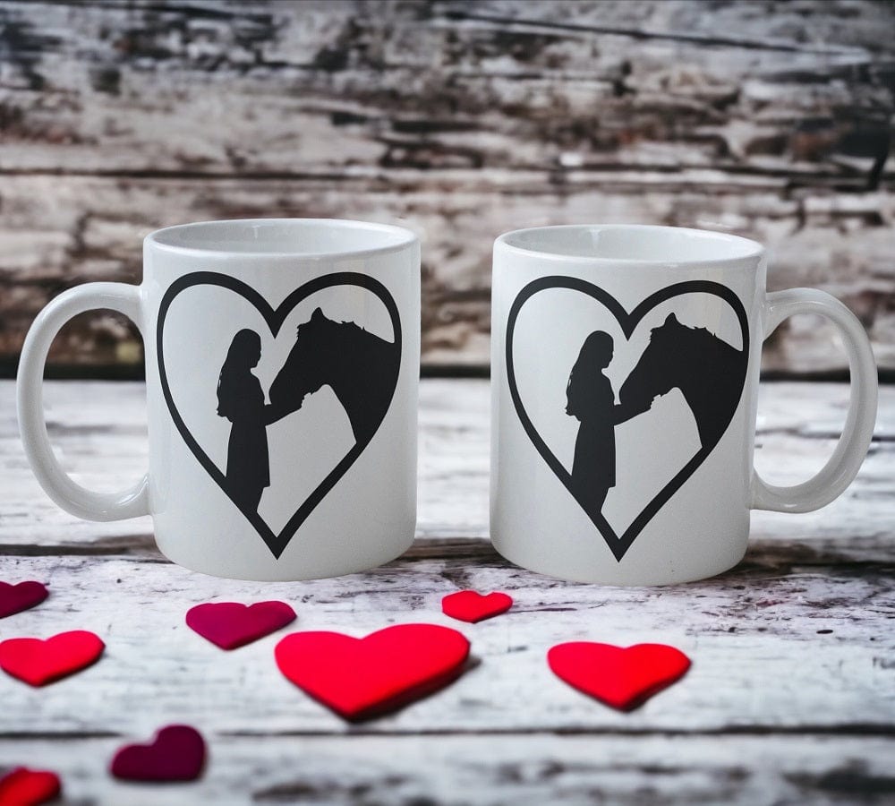 'Horse Heart Silhouette' Design Mug - Laser Design Creations