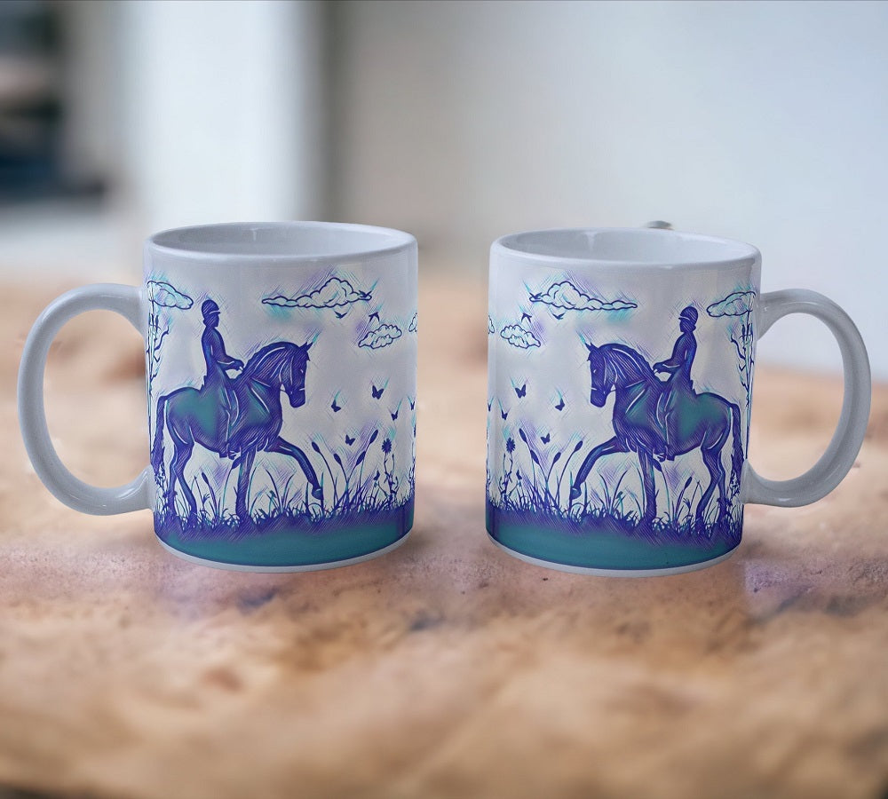 'Dressage in Nature' Horse Theme Design Mug - Laser Design Creations