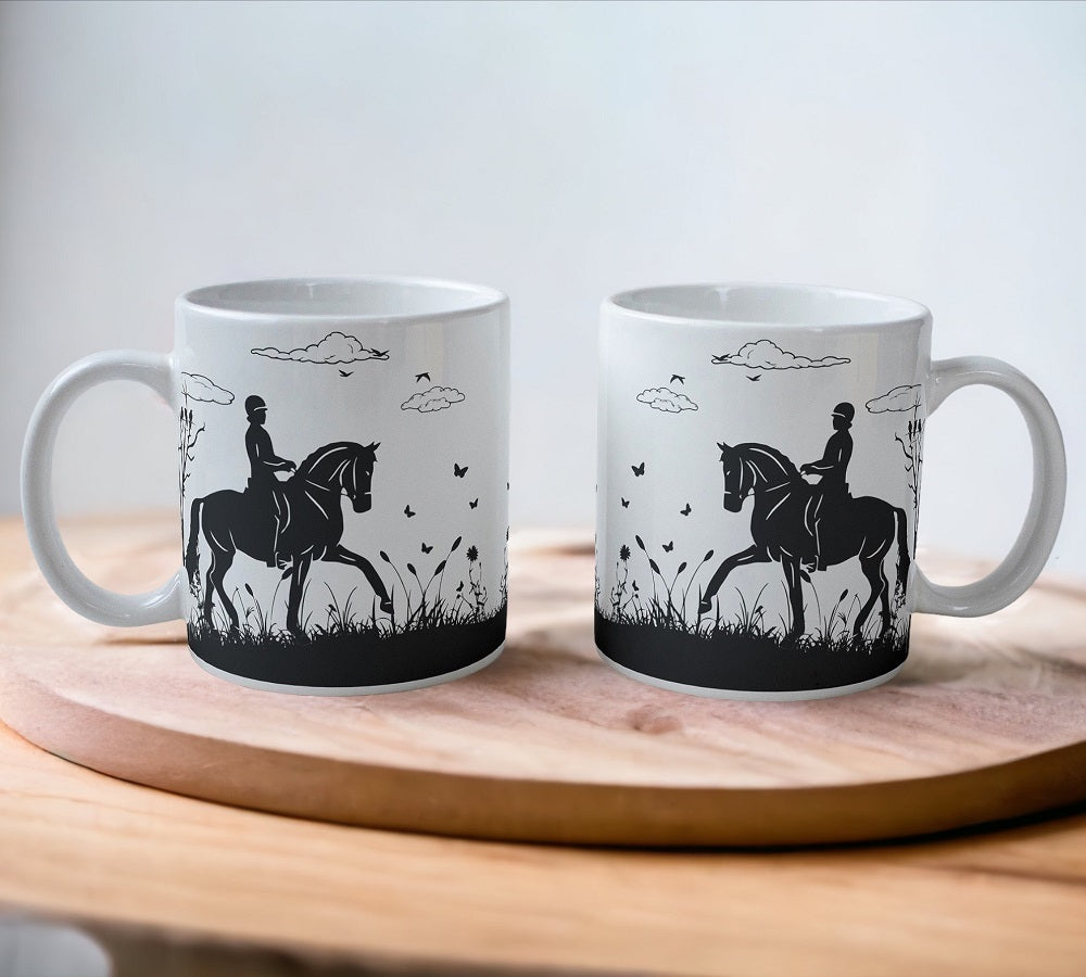 'Dressage in Nature' Horse Theme Design Mug - Laser Design Creations
