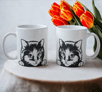 'Peeking Kitten' Cat Design Mug - Laser Design Creations