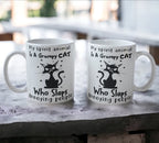 'Spirit Animal is a Grumpy Cat' Design Mug - Laser Design Creations