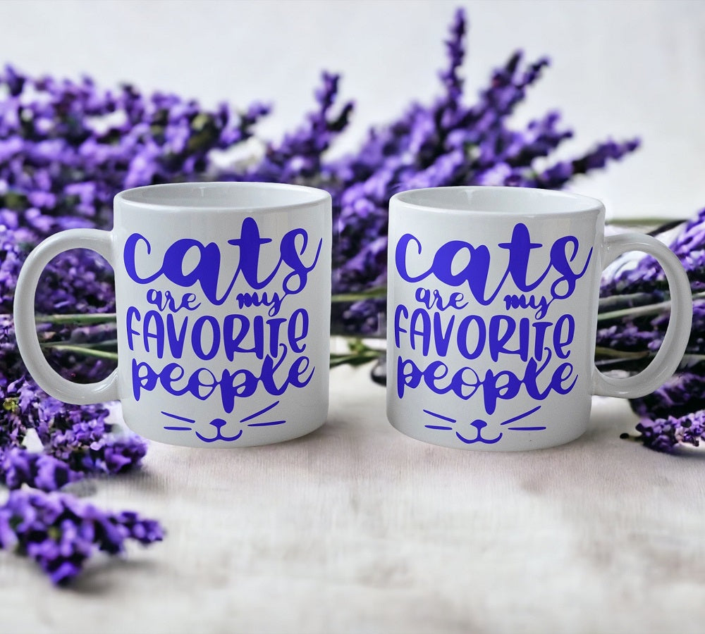 'Cats are my Favourite People' Design Mug - Laser Design Creations