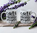 'Cats are my Favourite People' Design Mug - Laser Design Creations