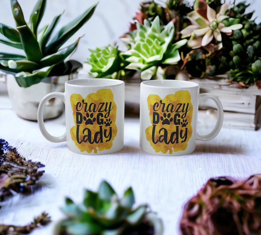 Crazy Dog Lady - Design Mug - Laser Design Creations
