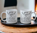 Personalised 'Holding Hands Love Story' Design Mug - Laser Design Creations