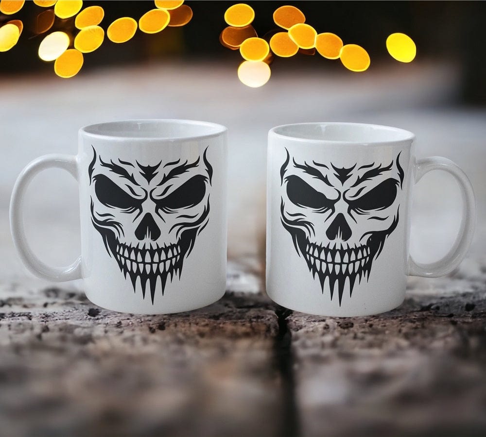 'Skull Art Face' Design Mug - Laser Design Creations