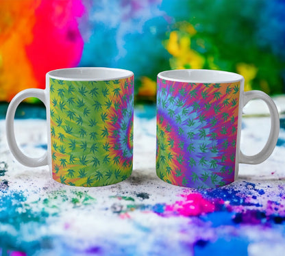 Psychedelic 'Weed Leaf' Design Mug - Laser Design Creations