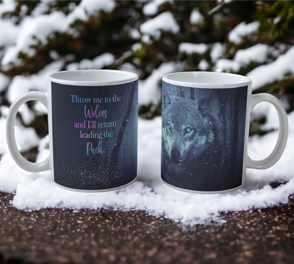 'Throw me to the Wolves' Design Mug - Laser Design Creations