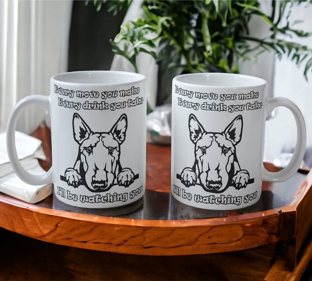 'Bull Terrier' Dog Design Mug - Laser Design Creations