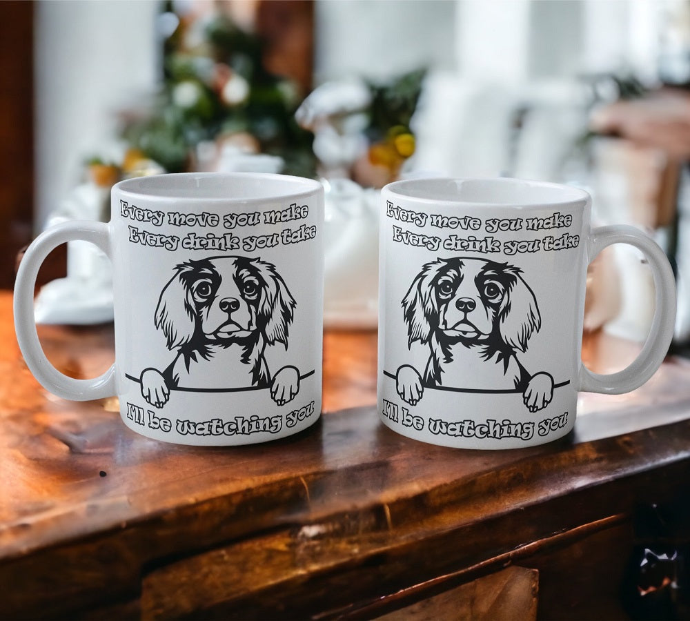 'Cavalier King Charles Spaniel' Dog Design Mug - Laser Design Creations