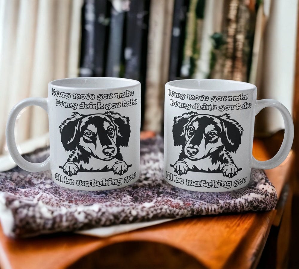 'Long Haired Dachshund' Dog Design Mug - Laser Design Creations