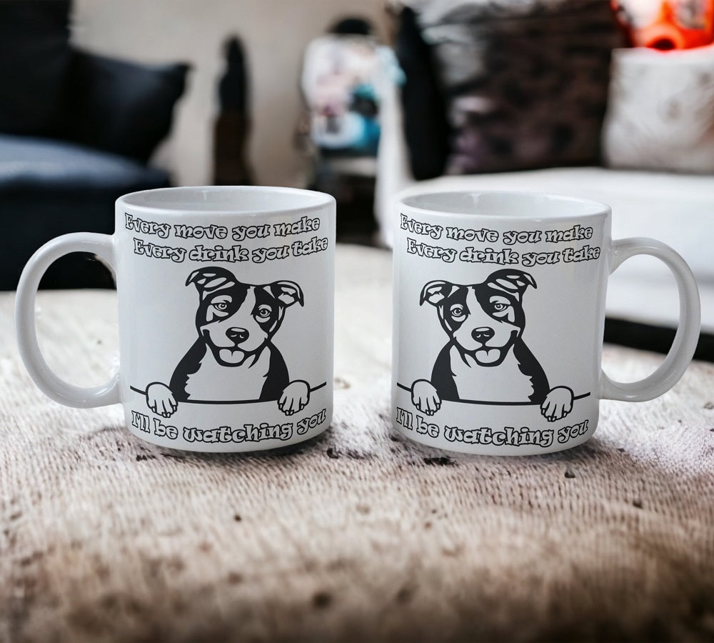 'Pitbull' Dog Design Mug - Laser Design Creations