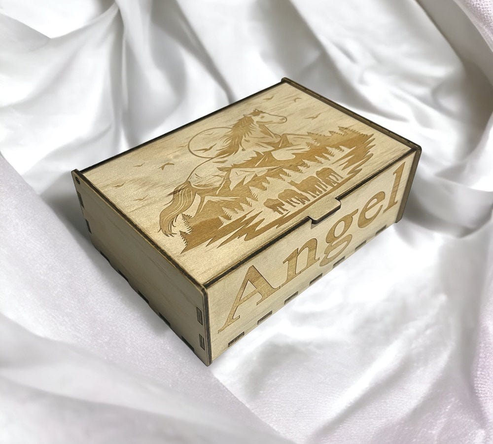 Personalised Gift / Jewelry - Wood Engraved Box - Laser Design Creations