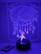 Dream Catcher - Acrylic RGB LED Sign / Lamp - Laser Design Creations