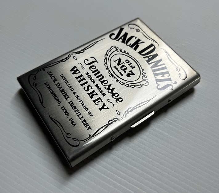 Aluminium Wallet Card Case - Jack Daniels Design - Laser Design Creations